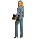Women's elegant high waist lace-up fashion jumpsuit front view in yellow
