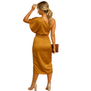 Sophisticated look with women's elegant midi dress