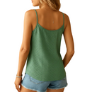 Close-up lace detail on women's sleeveless camisole top in white