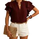 Breathable fabric women's sleeveless blouse