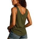 Women's sleeveless V-neck summer top with pockets in white